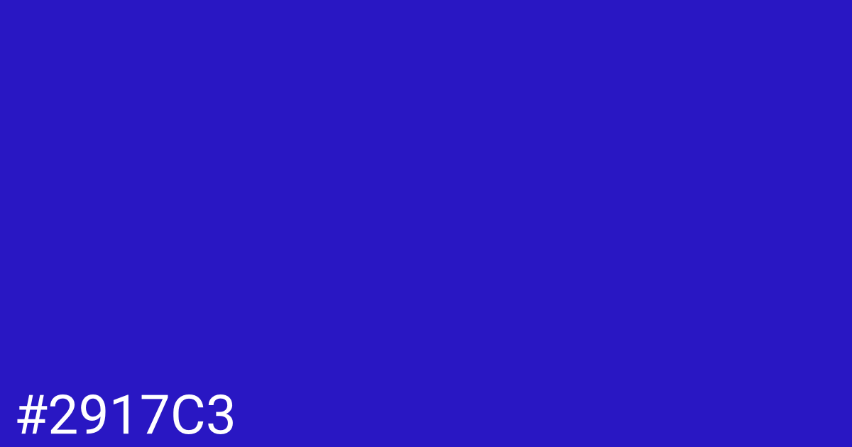 Hex color #2917c3 graphic
