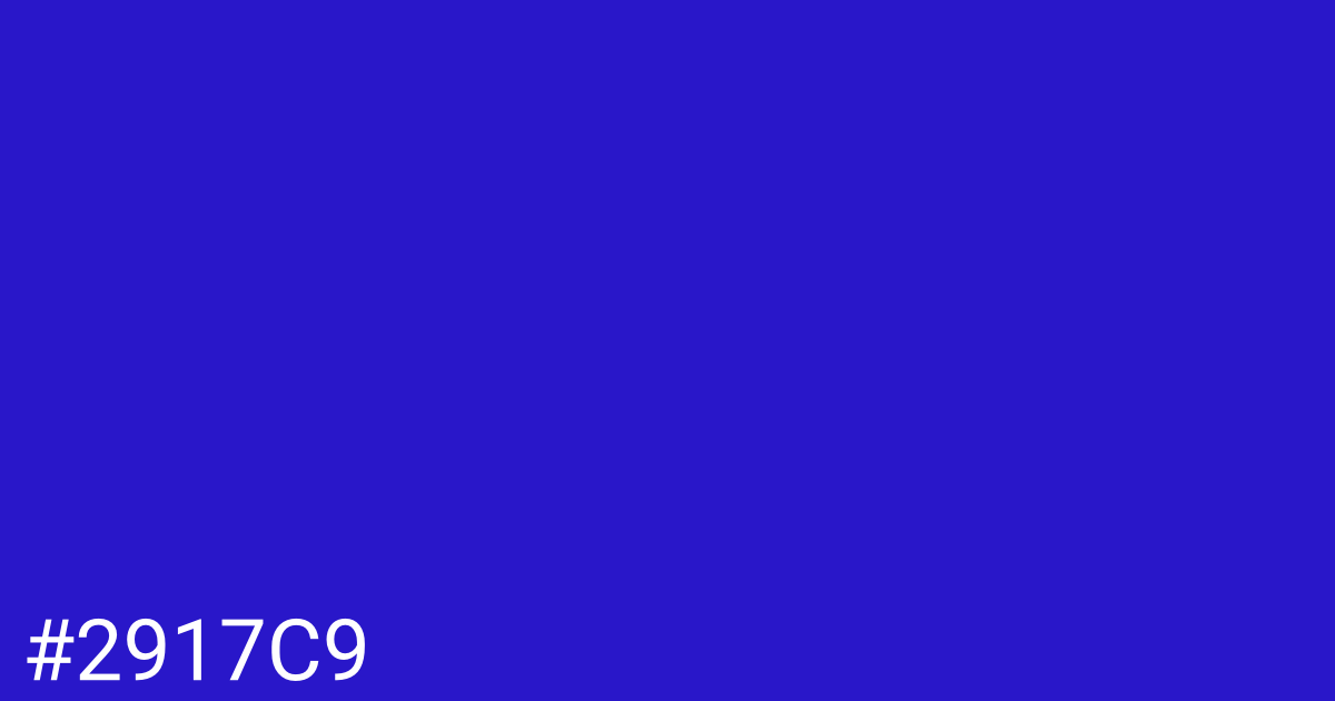 Hex color #2917c9 graphic