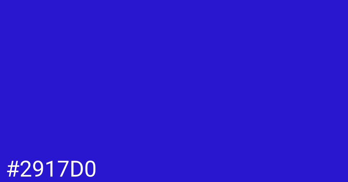 Hex color #2917d0 graphic