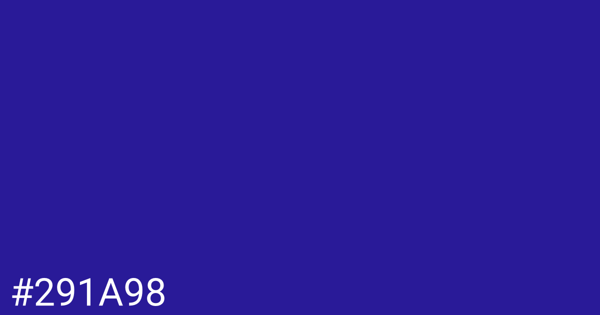 Hex color #291a98 graphic