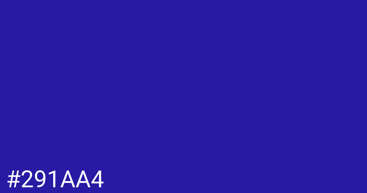 Hex color #291aa4 graphic