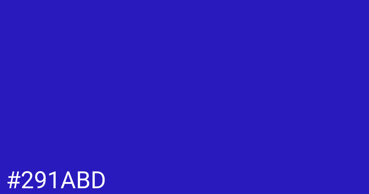 Hex color #291abd graphic