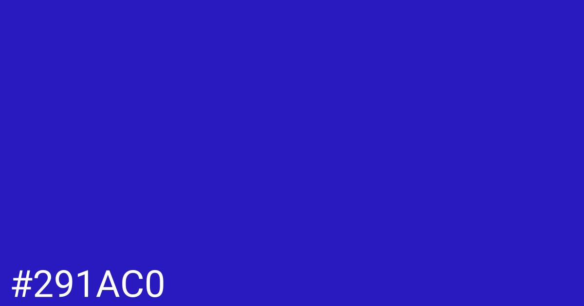 Hex color #291ac0 graphic