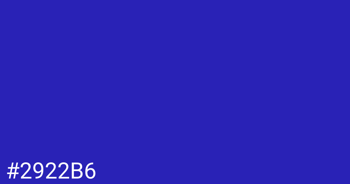 Hex color #2922b6 graphic