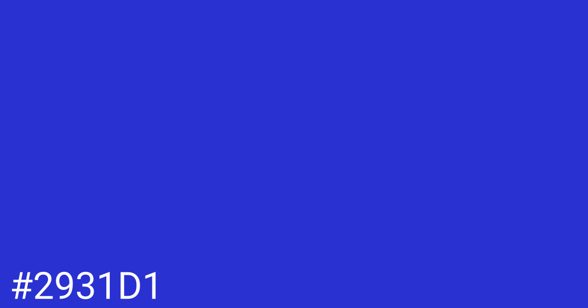 Hex color #2931d1 graphic