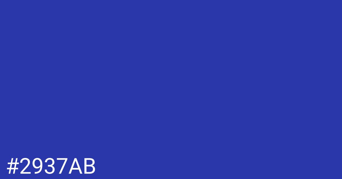 Hex color #2937ab graphic