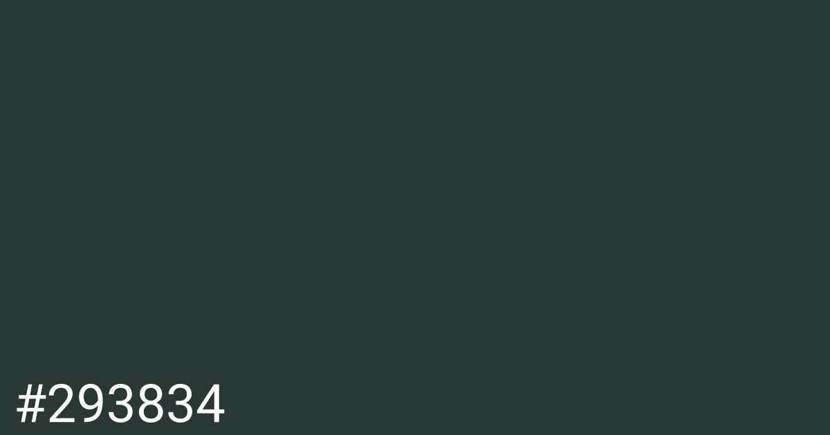 Hex color #293834 graphic