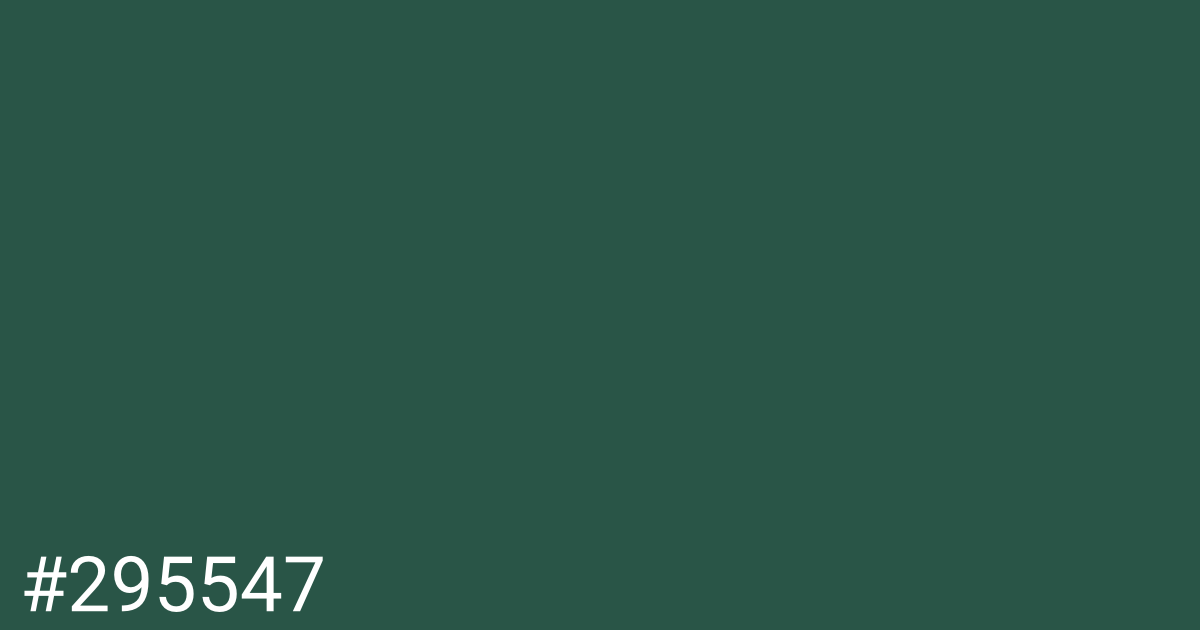 Hex color #295547 graphic