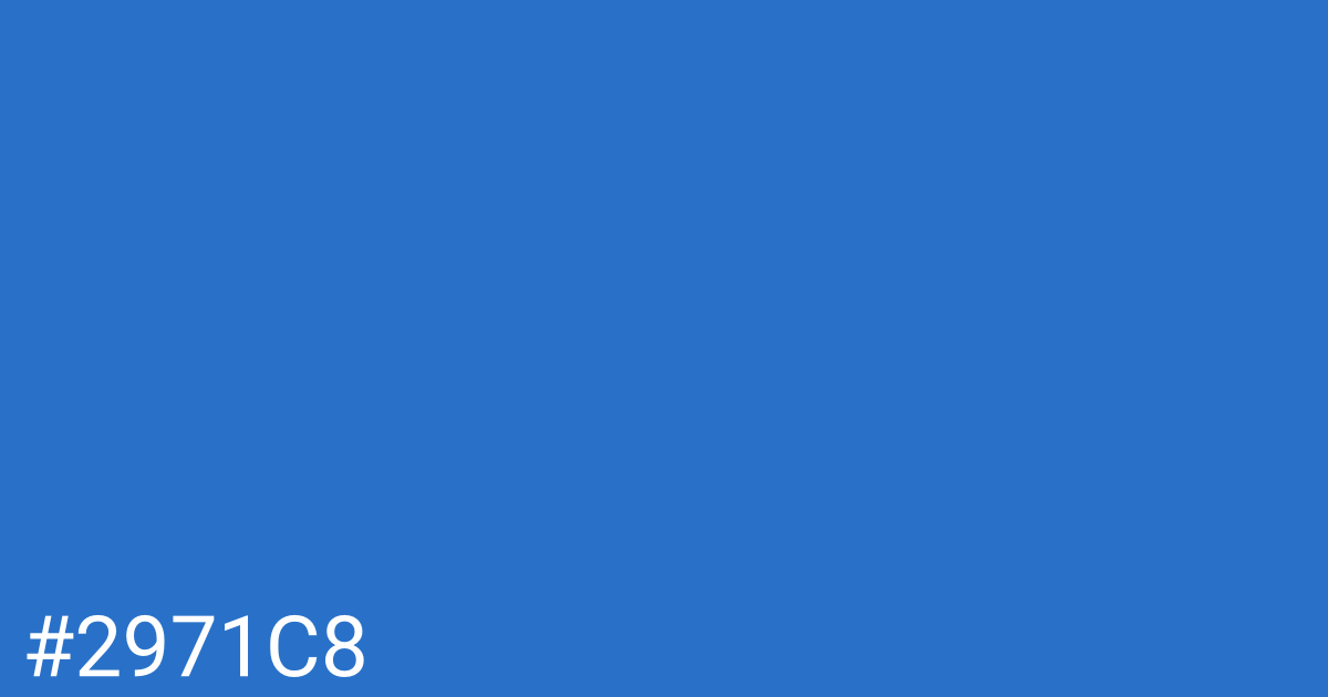 Hex color #2971c8 graphic
