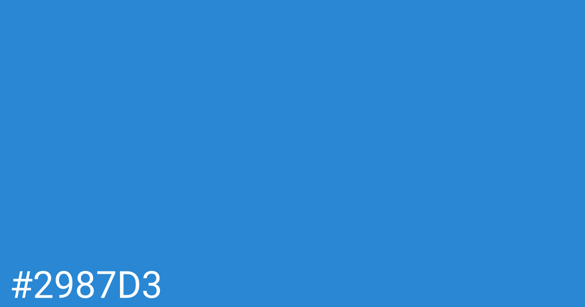 Hex color #2987d3 graphic