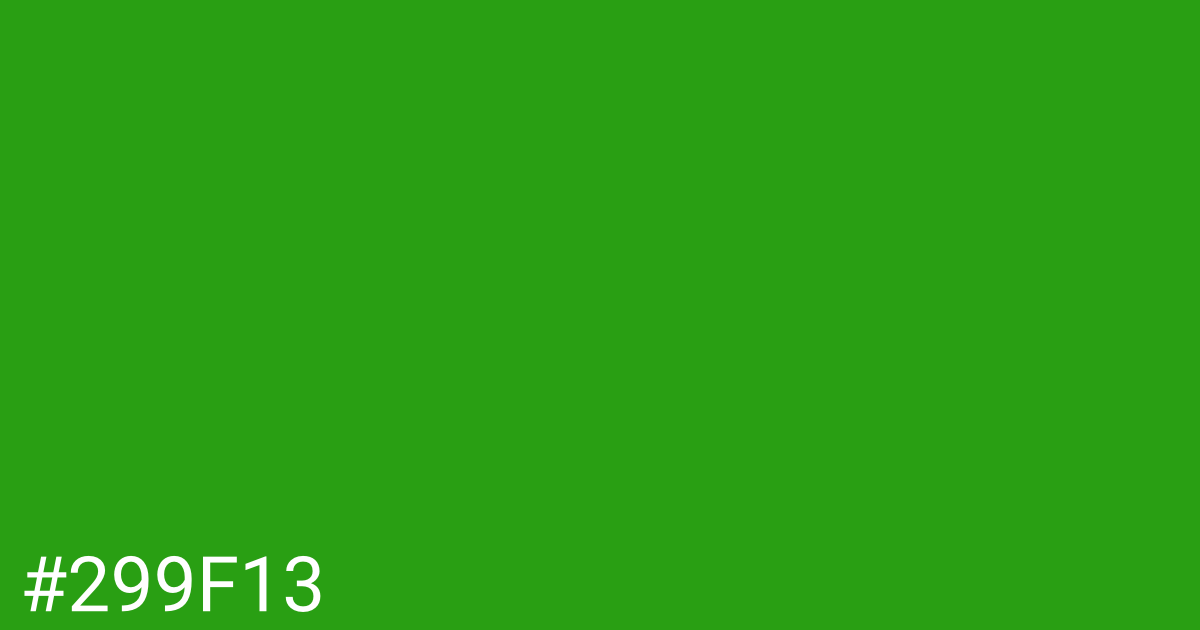 Hex color #299f13 graphic