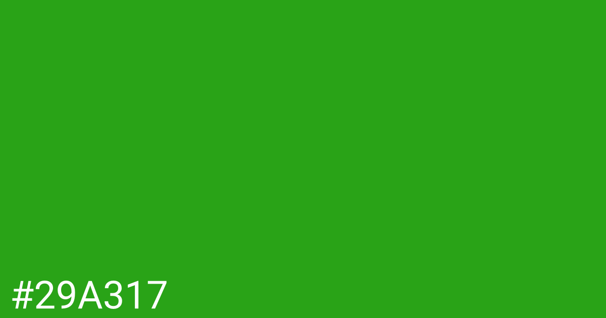 Hex color #29a317 graphic