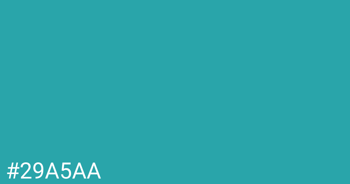 Hex color #29a5aa graphic