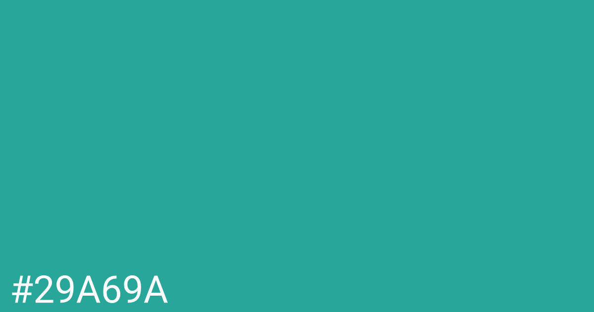 Hex color #29a69a graphic