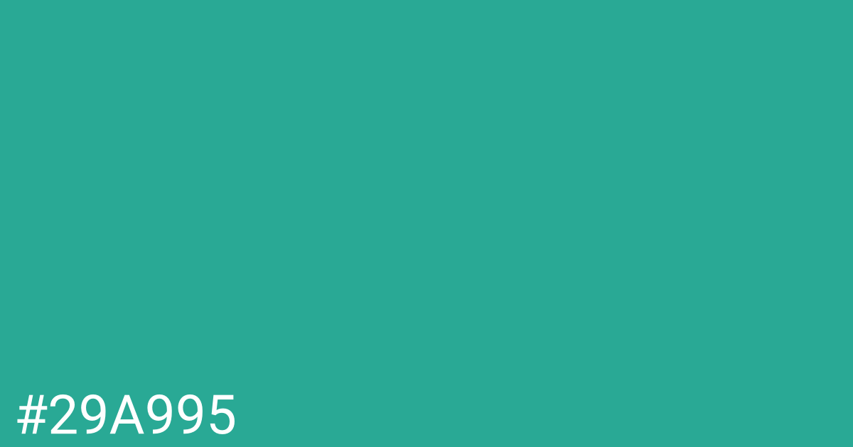 Hex color #29a995 graphic