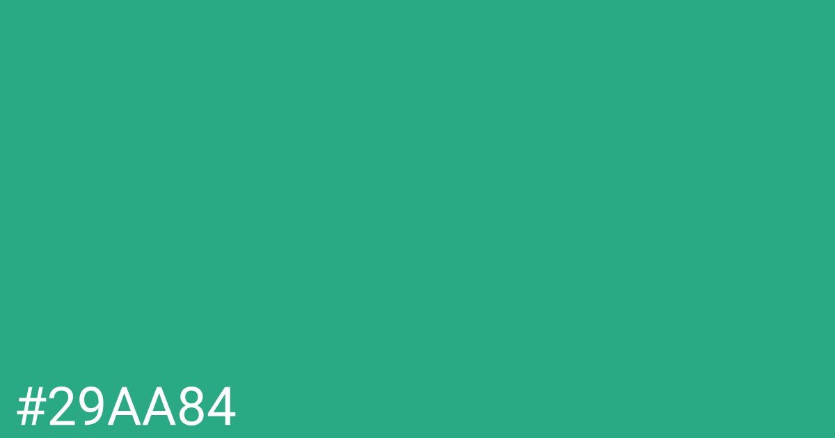 Hex color #29aa84 graphic