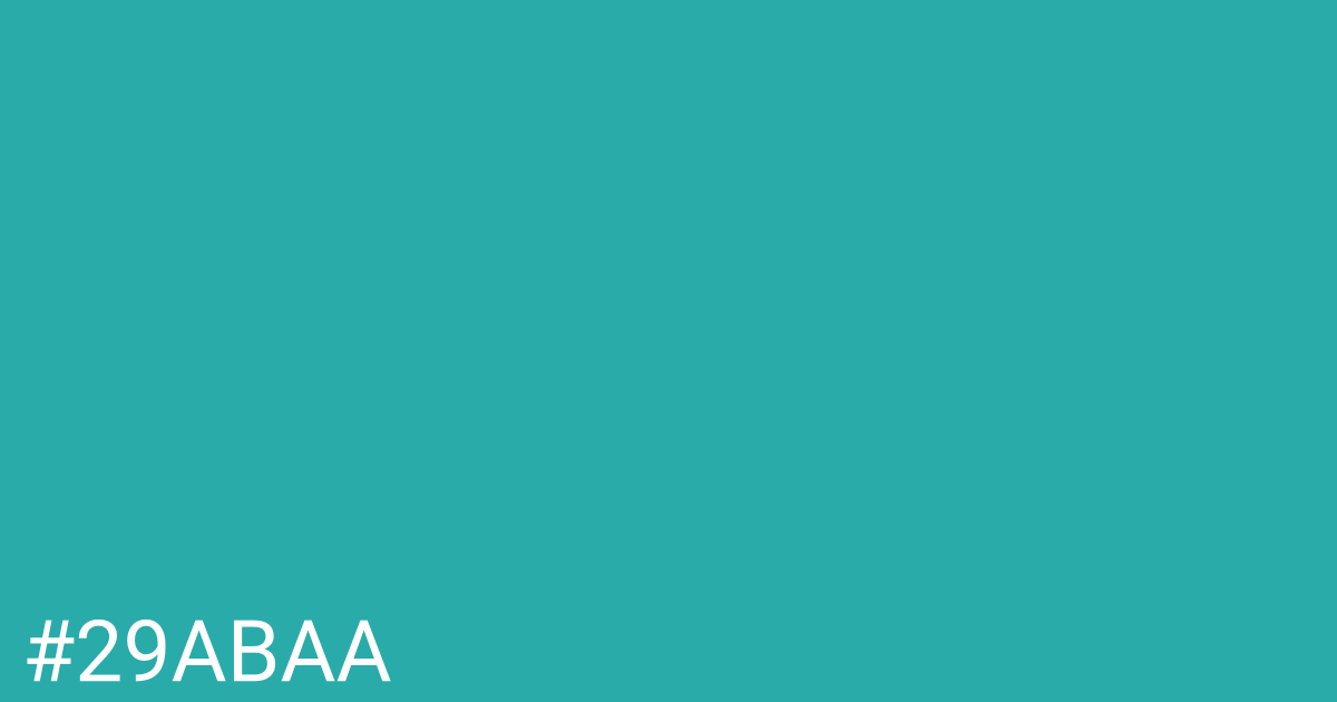 Hex color #29abaa graphic