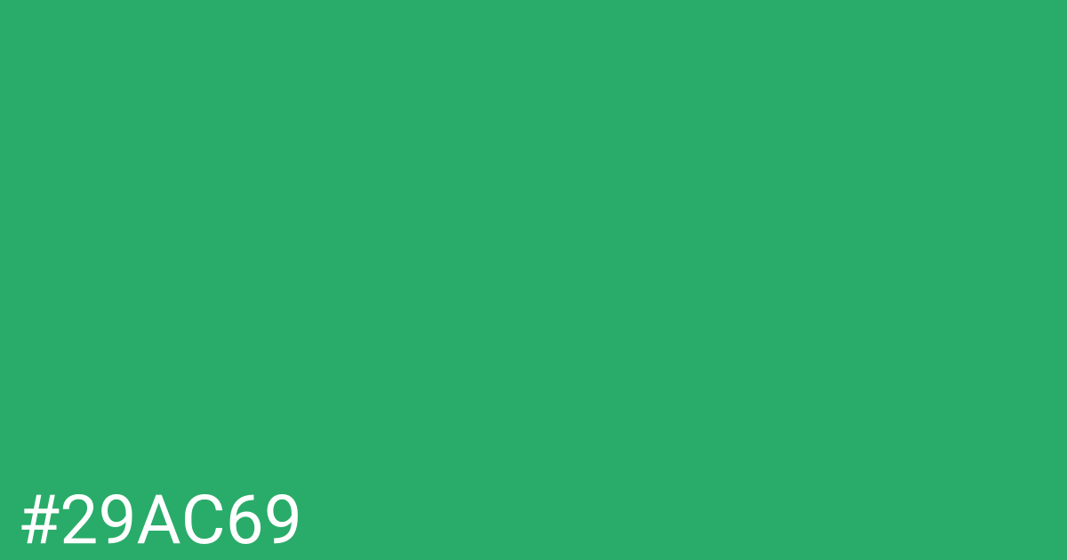 Hex color #29ac69 graphic