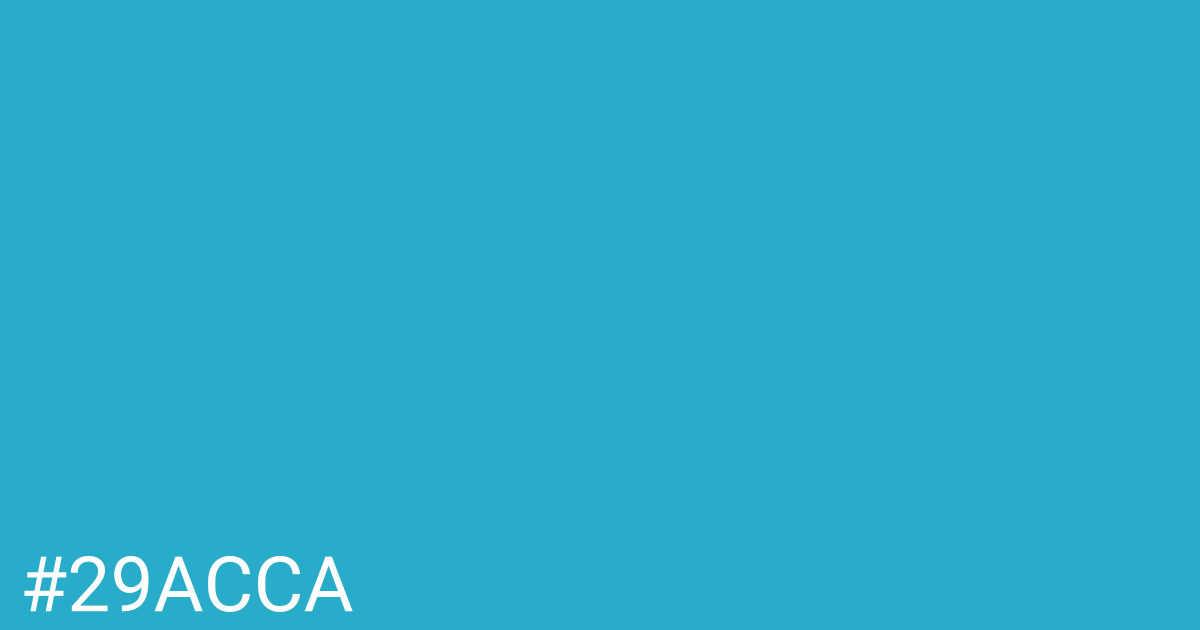 Hex color #29acca graphic