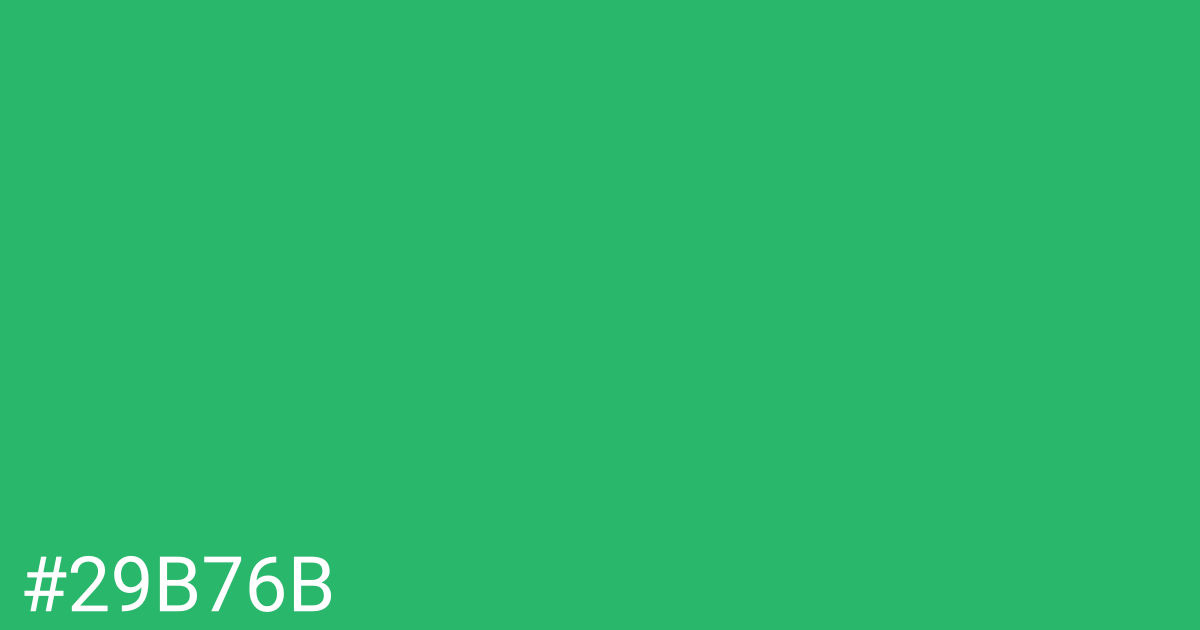 Hex color #29b76b graphic