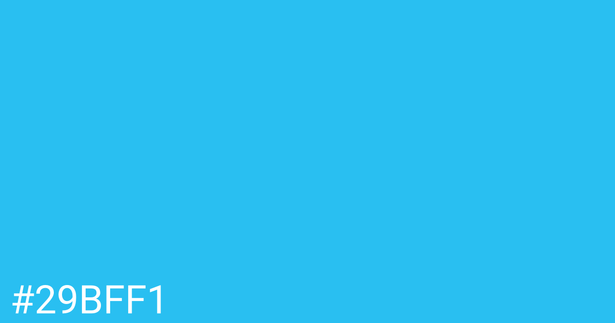 Hex color #29bff1 graphic