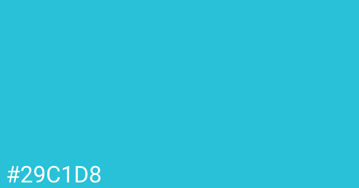 Hex color #29c1d8 graphic