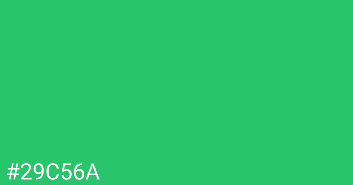 Hex color #29c56a graphic