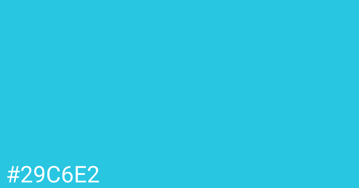 Hex color #29c6e2 graphic