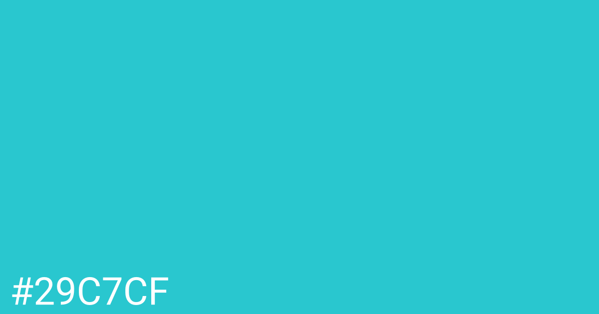 Hex color #29c7cf graphic
