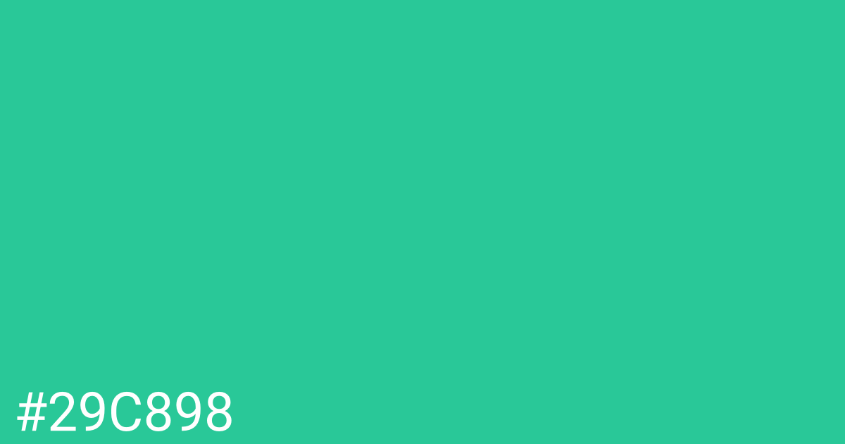 Hex color #29c898 graphic