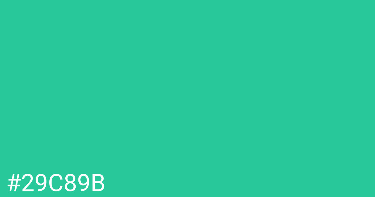 Hex color #29c89b graphic