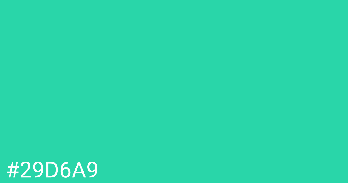 Hex color #29d6a9 graphic