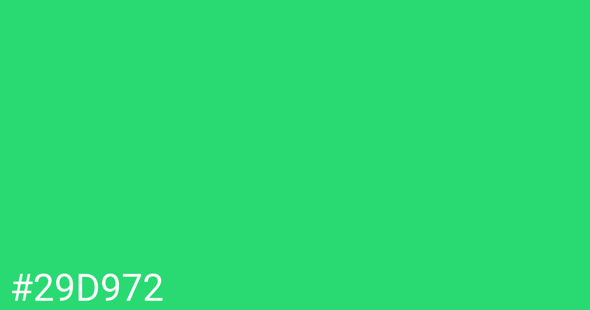 Hex color #29d972 graphic