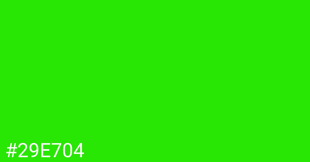 Hex color #29e704 graphic