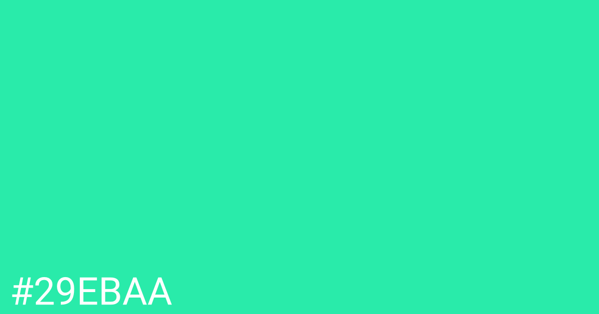 Hex color #29ebaa graphic