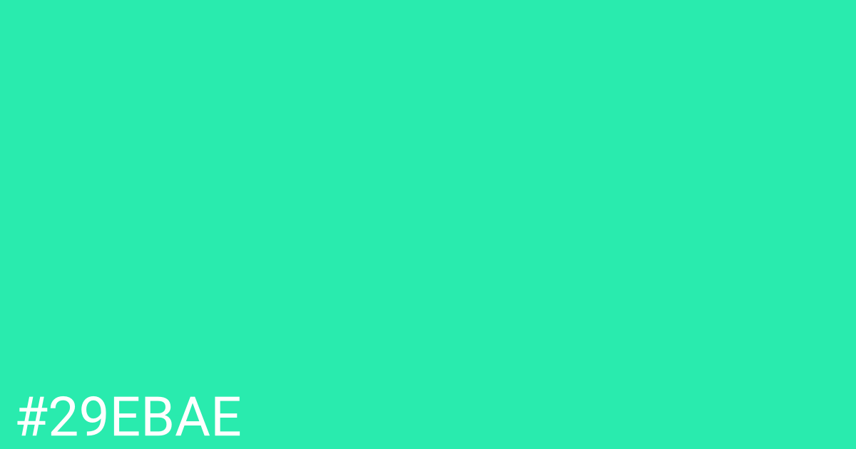 Hex color #29ebae graphic