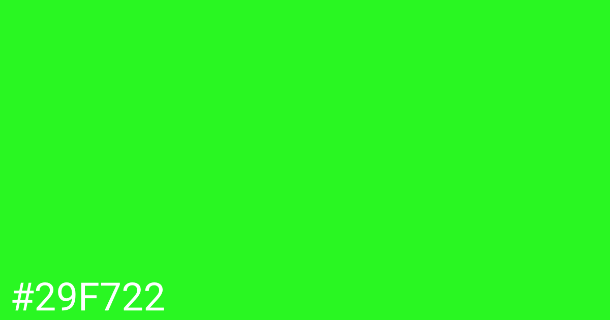 Hex color #29f722 graphic