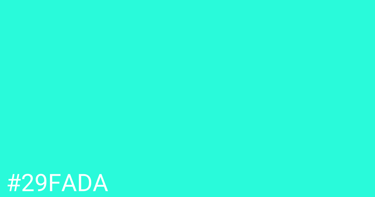 Hex color #29fada graphic