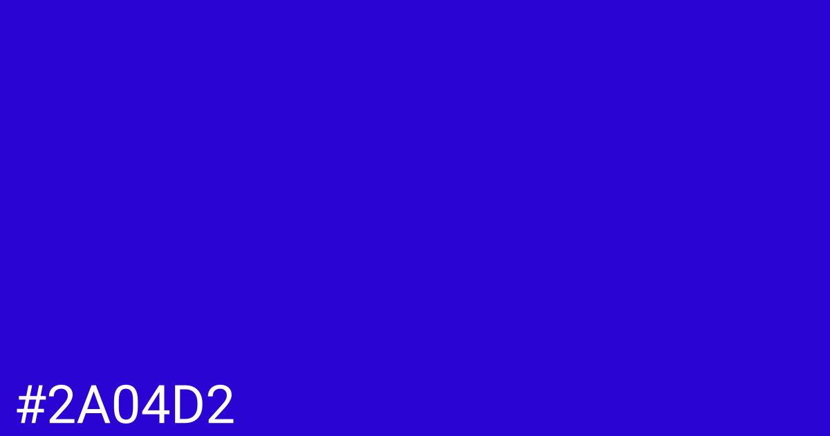 Hex color #2a04d2 graphic