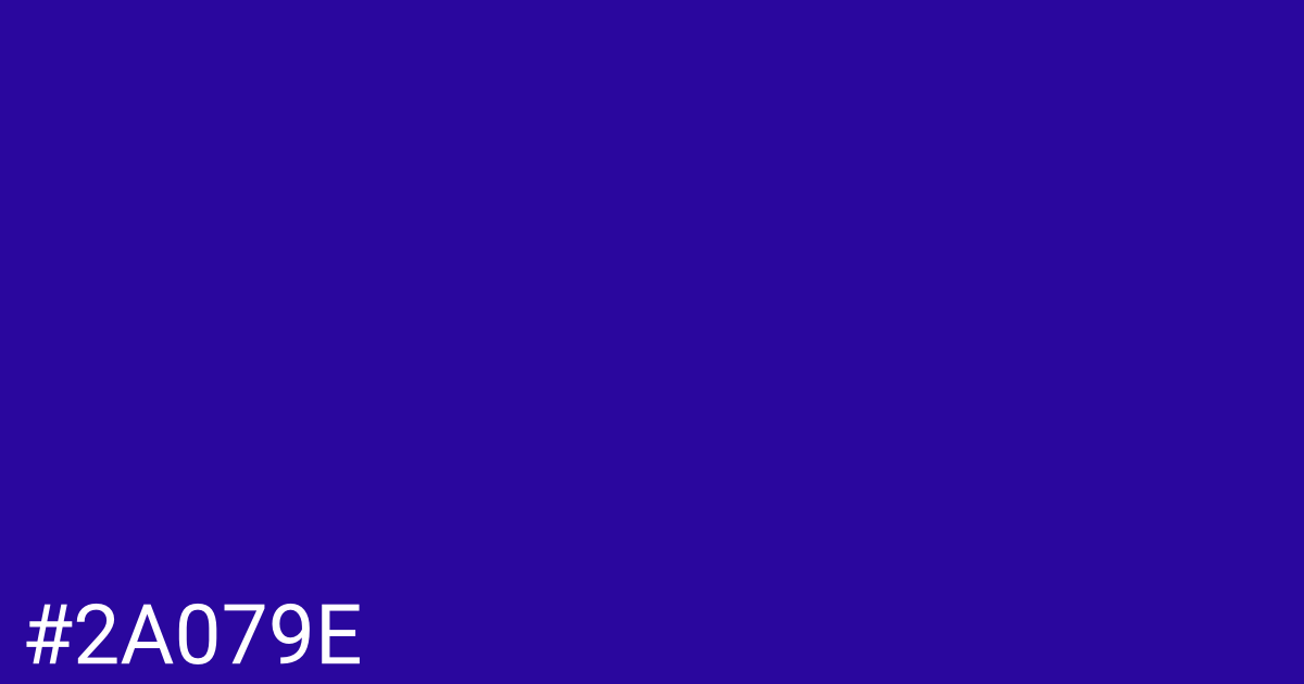 Hex color #2a079e graphic