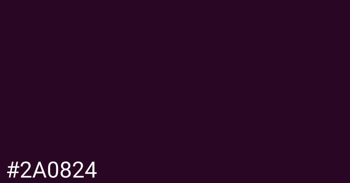 Hex color #2a0824 graphic