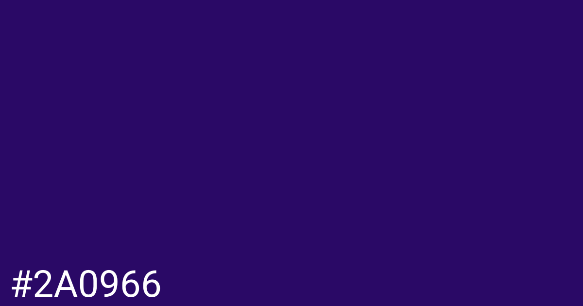 Hex color #2a0966 graphic