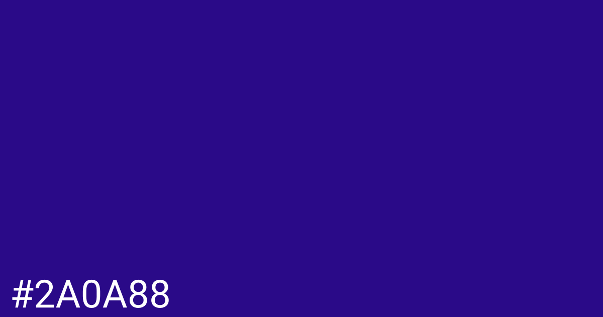 Hex color #2a0a88 graphic