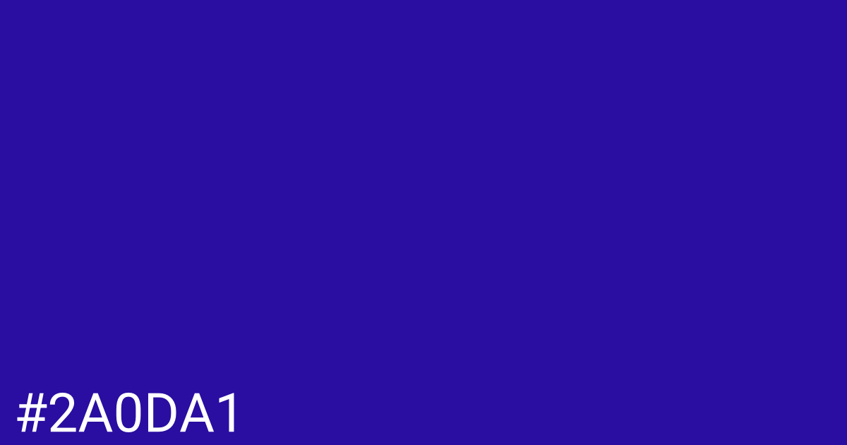 Hex color #2a0da1 graphic