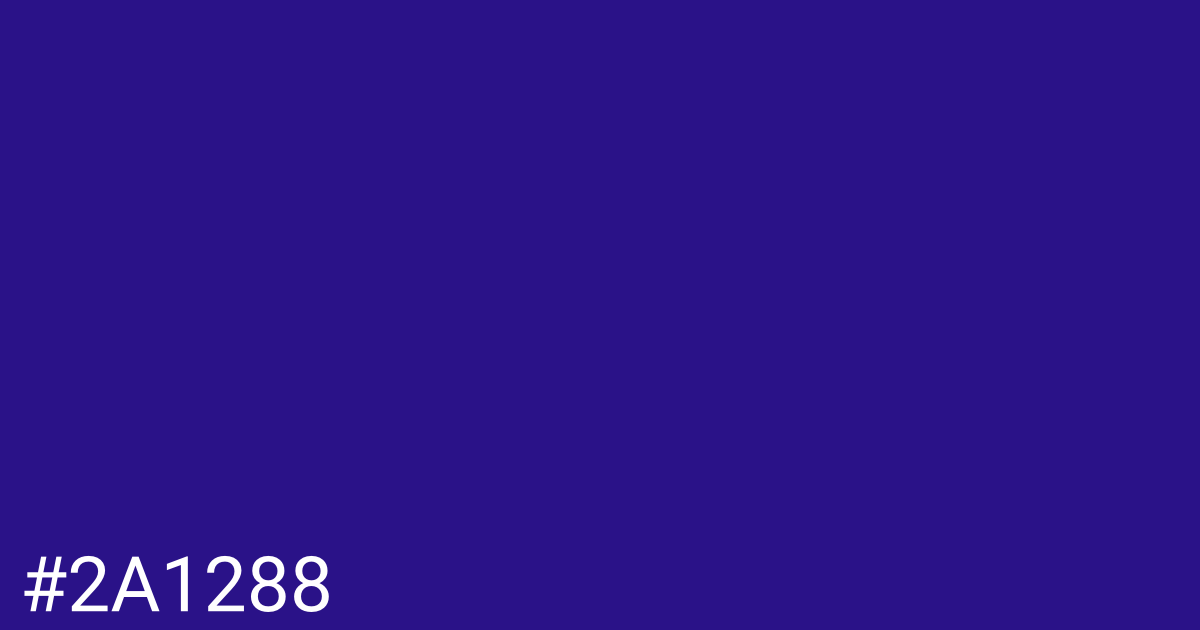 Hex color #2a1288 graphic