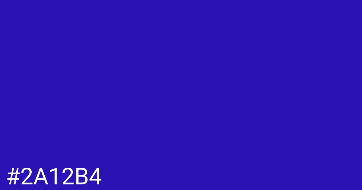 Hex color #2a12b4 graphic