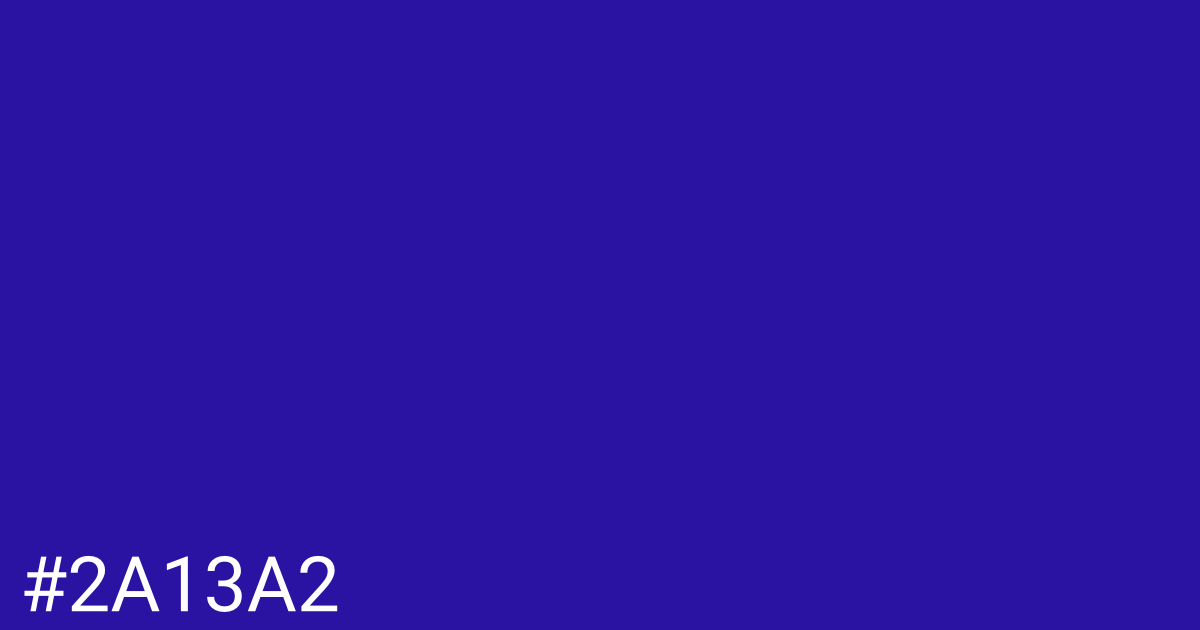 Hex color #2a13a2 graphic