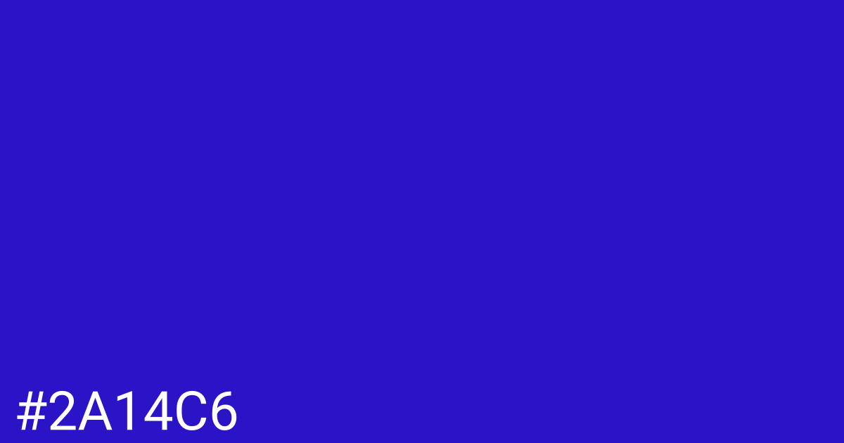 Hex color #2a14c6 graphic