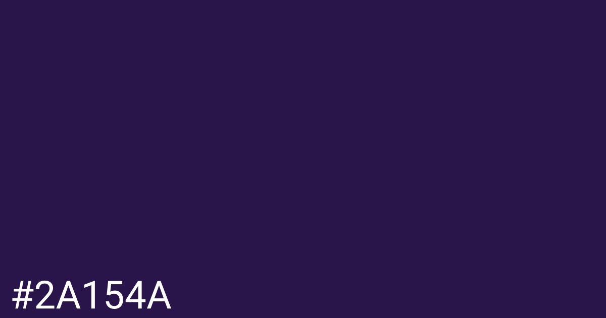 Hex color #2a154a graphic
