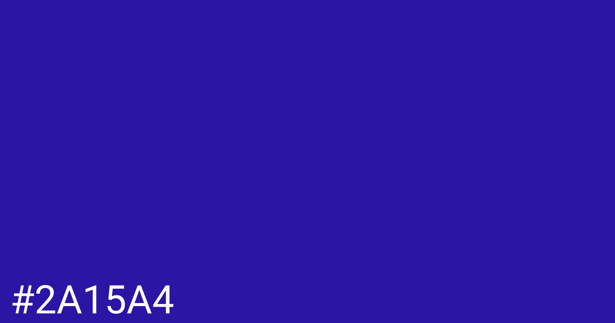 Hex color #2a15a4 graphic